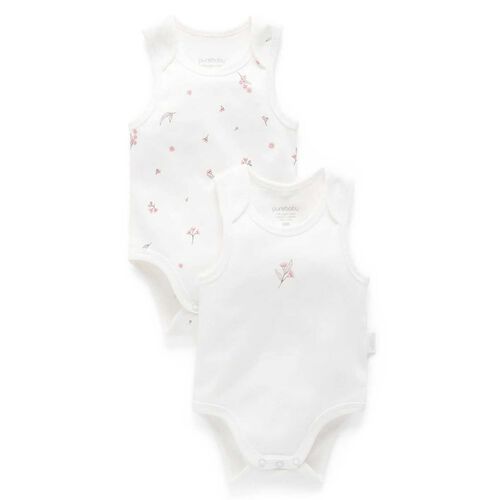 Purebaby 2 Pack singlet Bodysuit